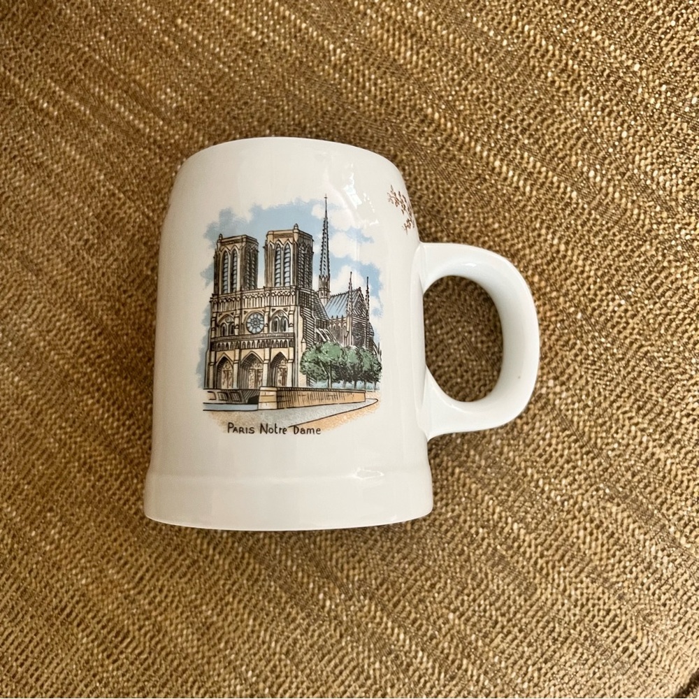 Vintage Limoges mug Notre Dame Paris painted in Lovely condition high qu…